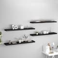 Miniatyrbillede 3 af 9: vidaXL væghylder 4 stk. 120x23,5x3,8 cm MDF sort