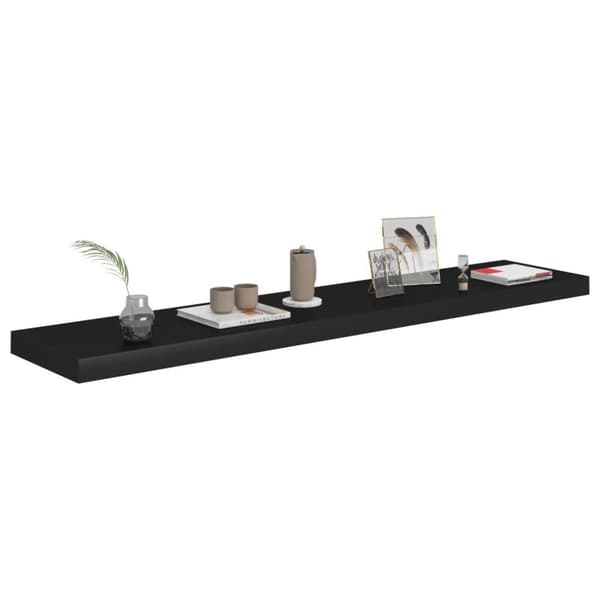 vidaXL væghylder 4 stk. 120x23,5x3,8 cm MDF sort