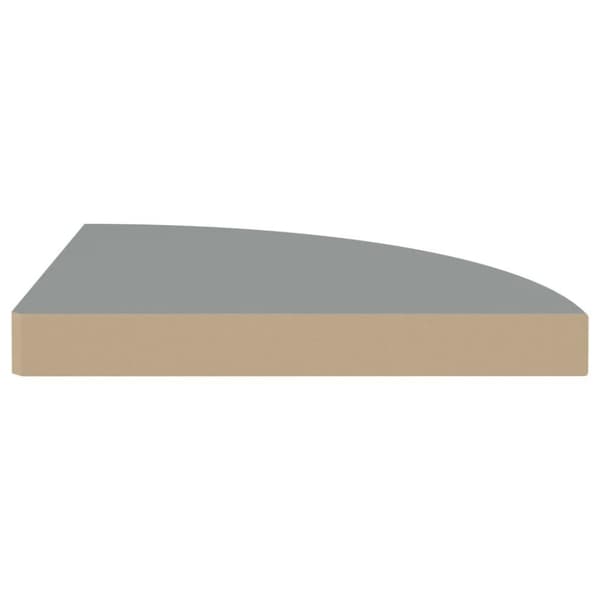 vidaXL hjørnehylder 4 stk. 35x35x3,8 cm MDF grå