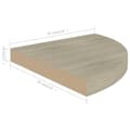 Miniatyrbillede 9 af 9: vidaXL hjørnehylder 2 stk. 35x35x3,8 cm MDF egetræsfarvet