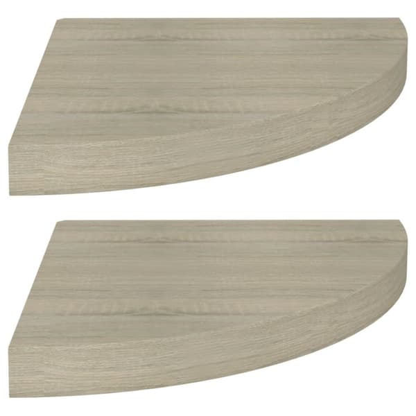 vidaXL hjørnehylder 2 stk. 35x35x3,8 cm MDF egetræsfarvet