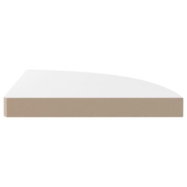 vidaXL hjørnehylde 35x35x3,8 cm MDF hvid højglans