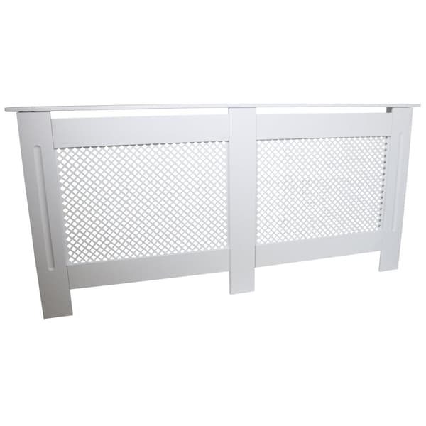 Elementskydd MDF Vit 172 cm L x 82 cm H x 18,8 cm B Möbler Element Radiator Skydd Radiatorskydd Behandlat Elementskydd Inredning Skydd För Element
