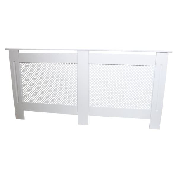 Elementskydd MDF Vit 172 cm L x 82 cm H x 18,8 cm B Möbler Element Radiator Skydd Radiatorskydd Behandlat Elementskydd Inredning Skydd För Element