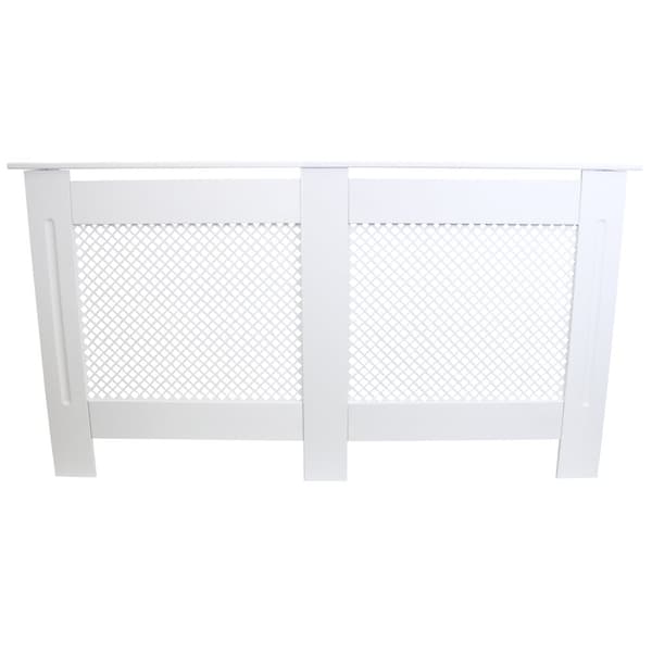 Elementskydd MDF Vit 151,5 cm L x 82 cm H x 18,8 cm B Möbler Element Radiator Skydd Radiatorskydd Behandlat Elementskydd Inredning Skydd För Element