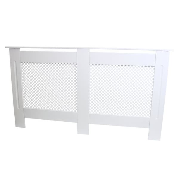 Elementskydd MDF Vit 151,5 cm L x 82 cm H x 18,8 cm B Möbler Element Radiator Skydd Radiatorskydd Behandlat Elementskydd Inredning Skydd För Element