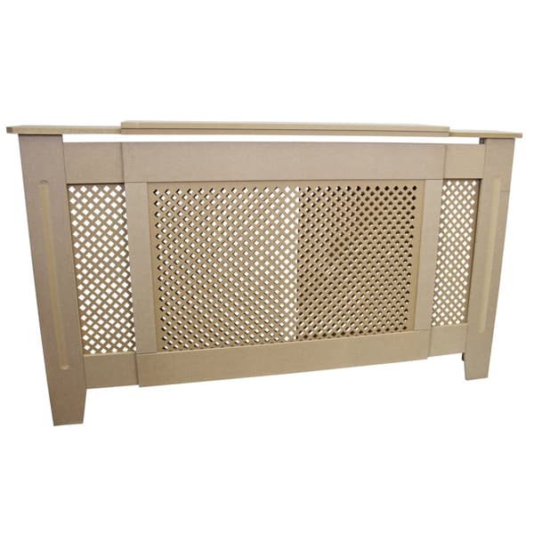 Justerbar Radiatorskjuler MDF Ufarvet 140 - 192 cm | MonsterShop