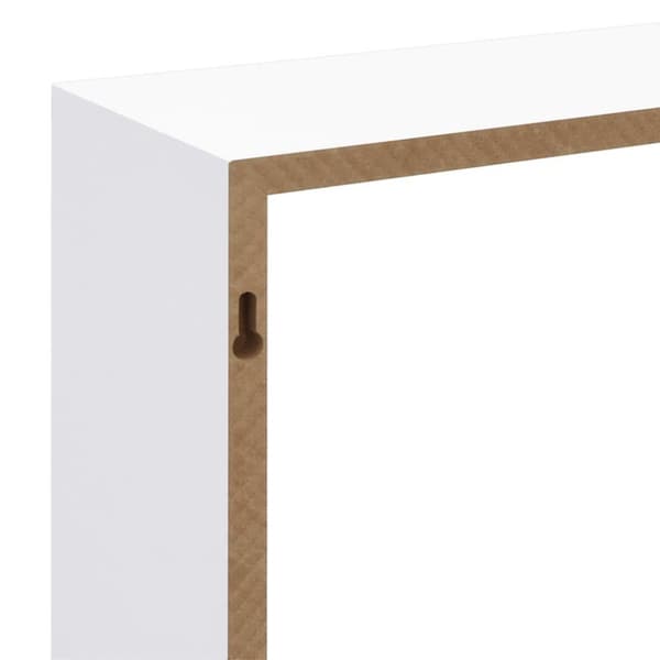 vidaXL Vägghyllor kub 3 st vit MDF