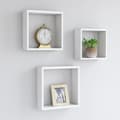 Miniatyrbild 11 av 11: vidaXL Vägghyllor kub 3 st vit MDF