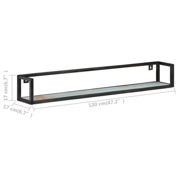 vidaXL væghylder 2 stk. 120 cm massivt genbrugstræ