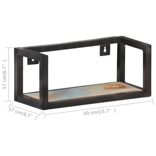vidaXL væghylder 2 stk. 40 cm massivt genbrugstræ