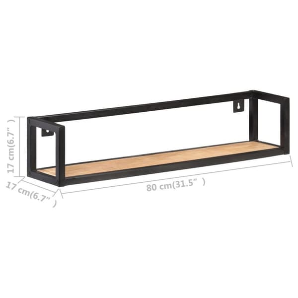 vidaXL Vegghyller 2 stk 80 cm grov heltre mango