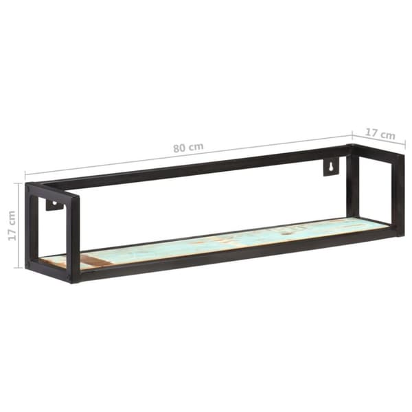vidaXL Vegghyller 2 stk 80 cm gjenvunnet heltre