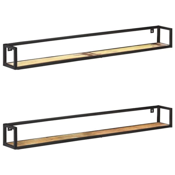 vidaXL væghylder 2 stk. 160 cm massivt genbrugstræ