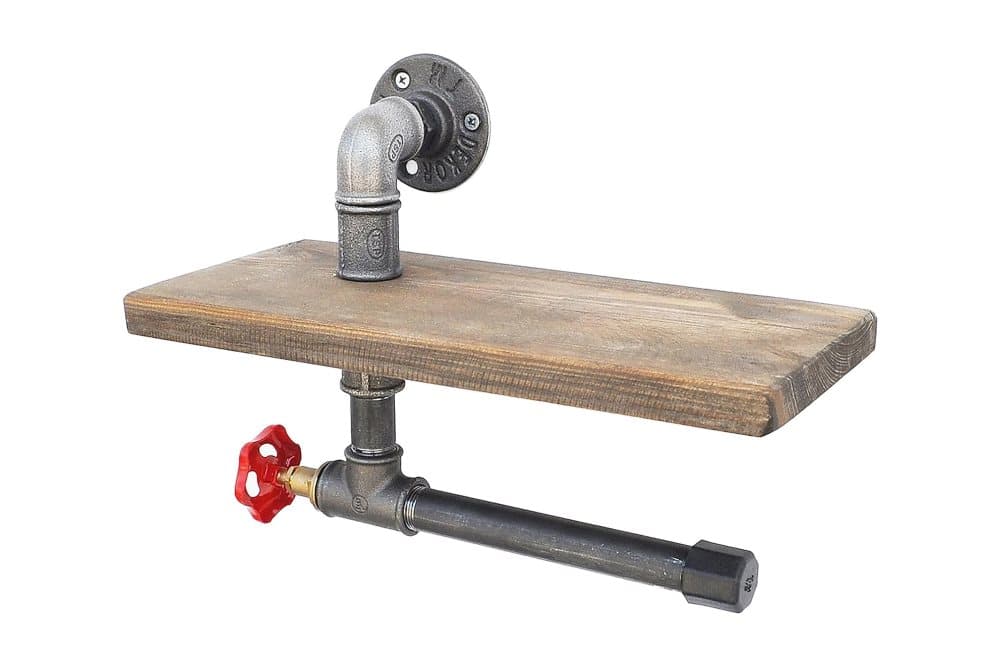 GRUNNEBACKA Pappershållare 31 cm Brun/Svart