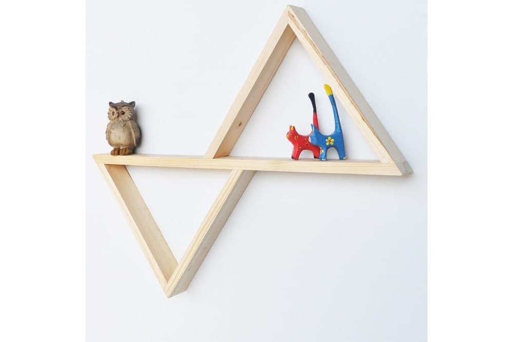 GRUNNEBACKA Vägghylla 63 cm Brun