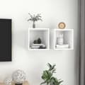 Miniatyrbilde 5 av 10: vidaXL Veggskap i 2 stk 37x37x37 cm konstruert tre hvit