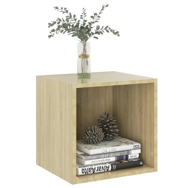 vidaXL vægskab 2 stk. 37x37x37 cm konstrueret træ sonoma-eg