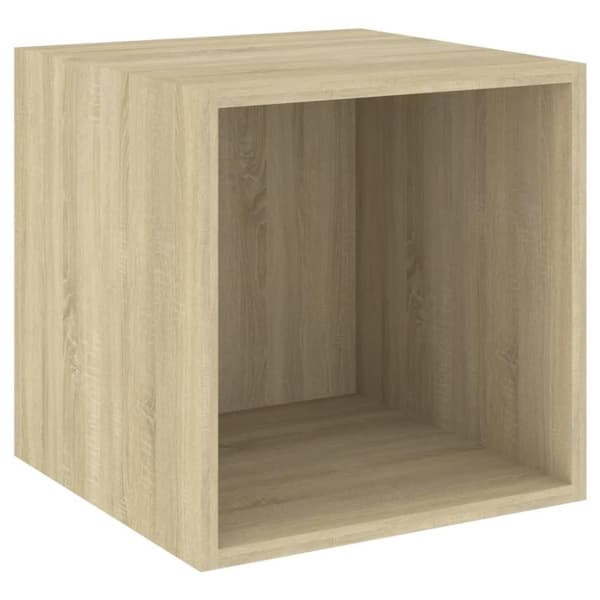vidaXL vægskab 2 stk. 37x37x37 cm konstrueret træ sonoma-eg
