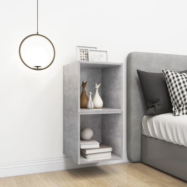 vidaXL vægskab 2 stk. 37x37x37 cm konstrueret træ betongrå