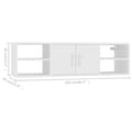Miniatyrbillede 8 af 8: vidaXL væghylde 102x30x29 cm konstrueret træ hvid