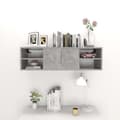Miniatyrbilde 3 av 8: vidaXL Vegghylle betonggrå 102x30x29 cm konstruert tre