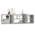 Miniatyrbilde 4 av 8: vidaXL Vegghylle betonggrå 102x30x29 cm konstruert tre