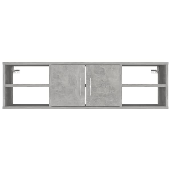 vidaXL Vegghylle betonggrå 102x30x29 cm konstruert tre