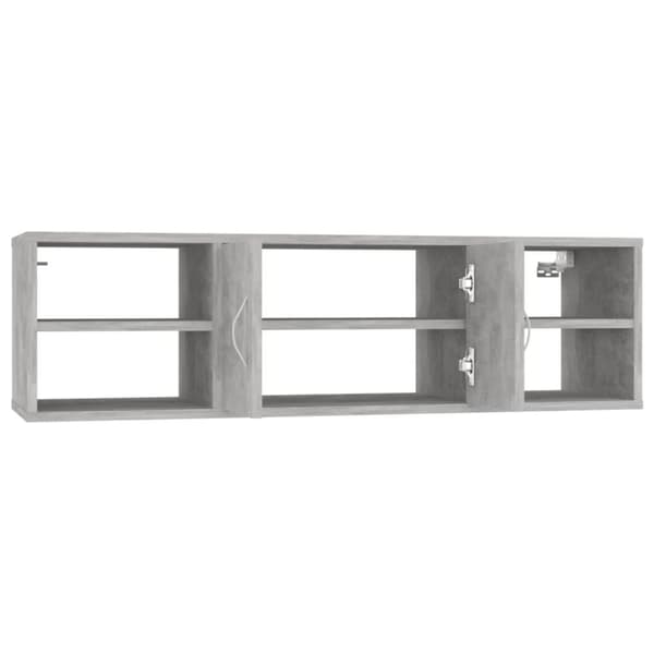 vidaXL Vegghylle betonggrå 102x30x29 cm konstruert tre