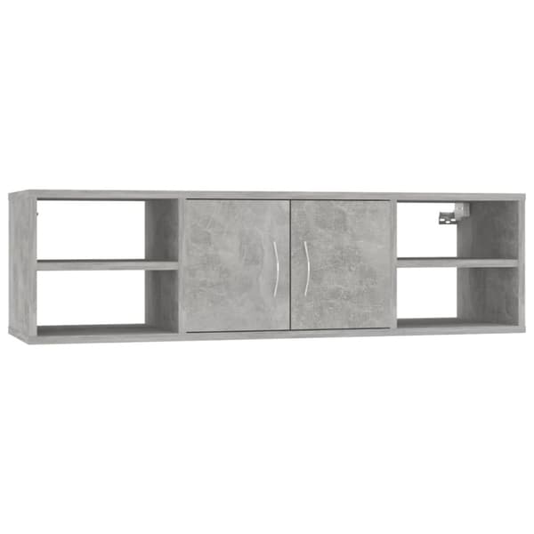 vidaXL Vegghylle betonggrå 102x30x29 cm konstruert tre