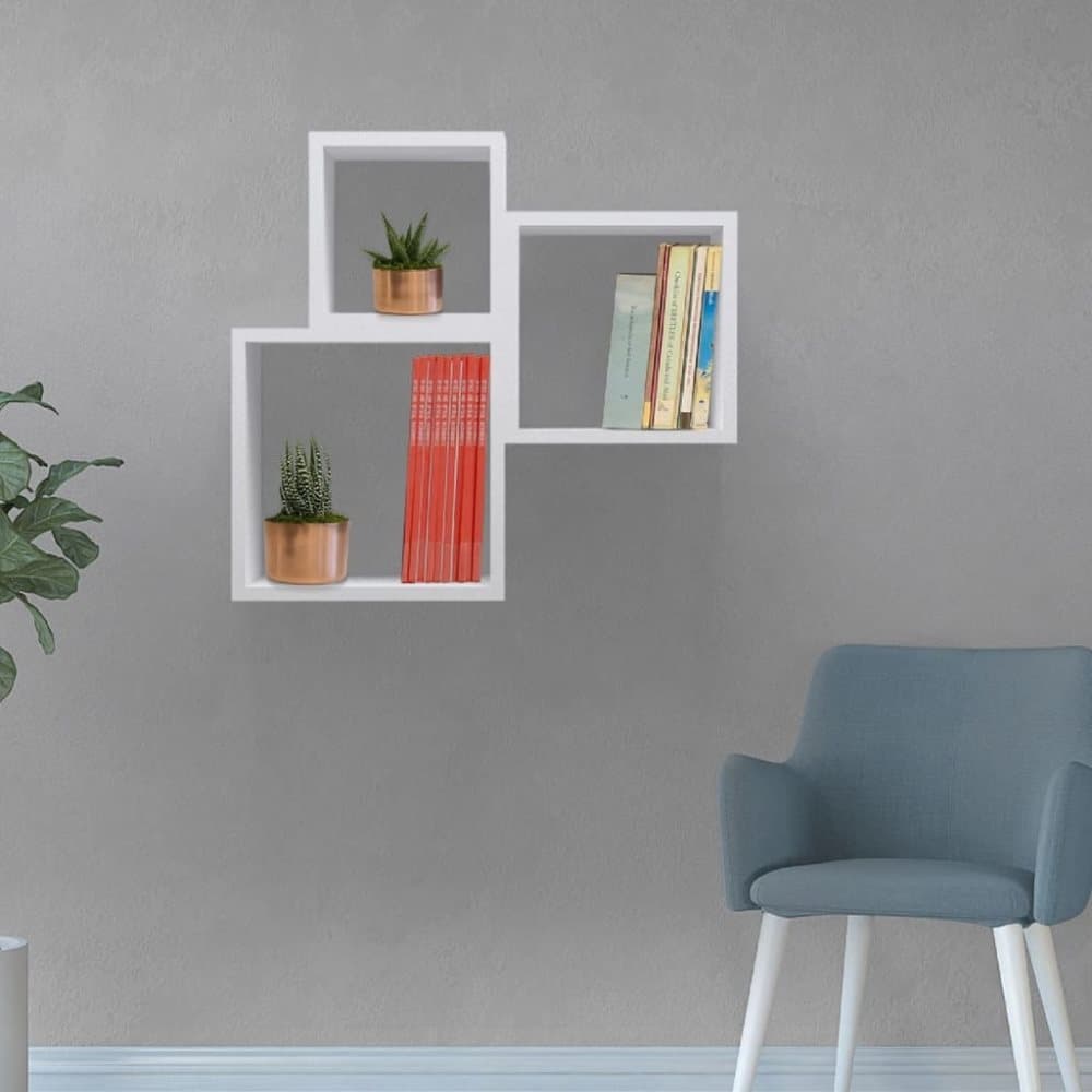 Homemania Vägghylla Kutugen 65x20x60 cm vit