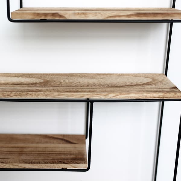 Sort metalvægstativ - Rektangel - 55x45x11 cm