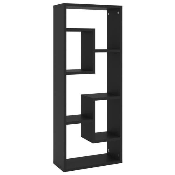 vidaXL vægreol 36x16x90 cm konstrueret træ sort
