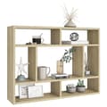 Miniatyrbilde 3 av 8: vidaXL Vegghylle sonoma eik 75x16x55 cm konstruert tre
