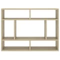 Miniatyrbilde 4 av 8: vidaXL Vegghylle sonoma eik 75x16x55 cm konstruert tre