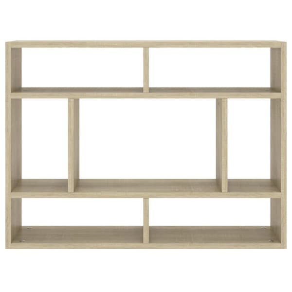 vidaXL Vegghylle sonoma eik 75x16x55 cm konstruert tre