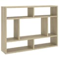 Miniatyrbilde 1 av 8: vidaXL Vegghylle sonoma eik 75x16x55 cm konstruert tre