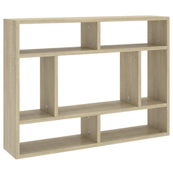 vidaXL Vegghylle sonoma eik 75x16x55 cm konstruert tre