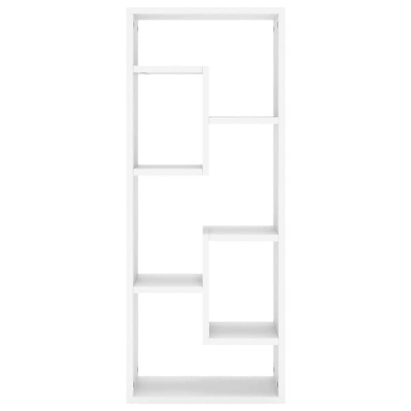 vidaXL Vegghylle hvit 36x16x90 cm konstruert tre