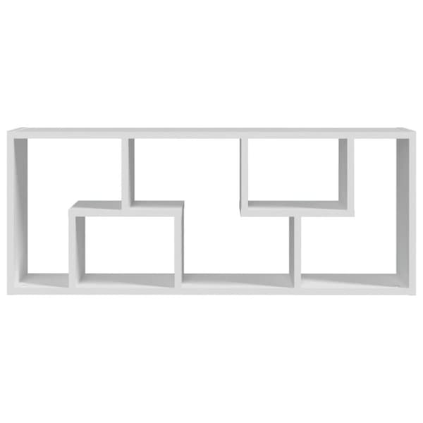 vidaXL Vegghylle hvit 36x16x90 cm konstruert tre