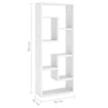 Miniatyrbilde 10 av 10: vidaXL Vegghylle hvit 36x16x90 cm konstruert tre