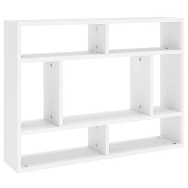 vidaXL Vägghylla vit 75x16x55 cm konstruerat trä