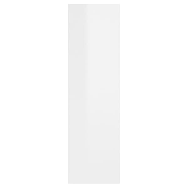 vidaXL Vegghylle høyglans hvit 75x16x55 cm konstruert tre