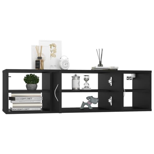 vidaXL væghylde 102x30x29 cm konstrueret træ sort