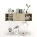 Miniatyrbilde 3 av 10: vidaXL Vegghylle sonoma eik 102x30x29 cm sponplate