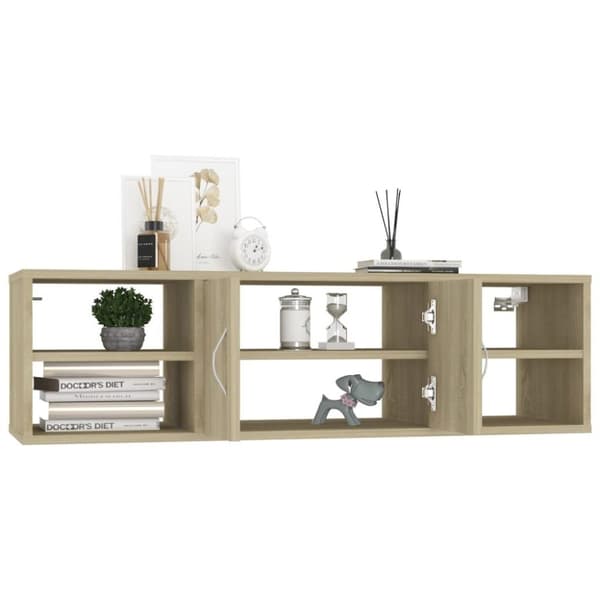vidaXL Vegghylle sonoma eik 102x30x29 cm sponplate