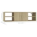 Miniatyrbilde 8 av 10: vidaXL Vegghylle sonoma eik 102x30x29 cm sponplate