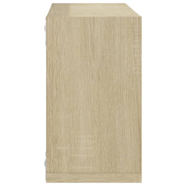 vidaXL Vegghyller kubeformet 4 stk sonoma eik 26x15x26 cm