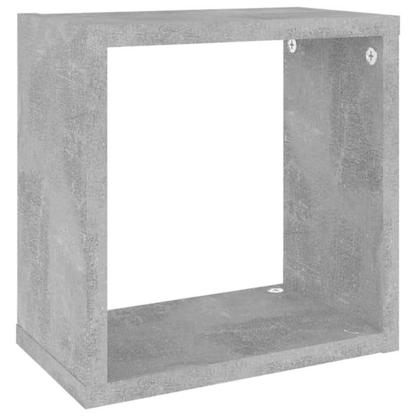 vidaXL væghylder 4 stk. 26x15x26 cm kubeformet betongrå