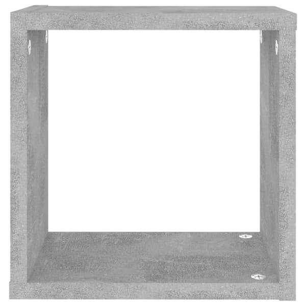 vidaXL væghylder 4 stk. 26x15x26 cm kubeformet betongrå